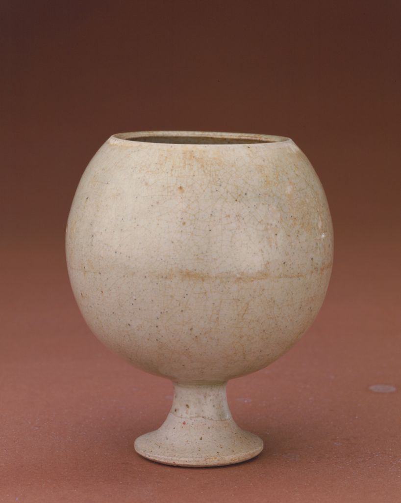 图片[1]-White-glazed high-foot cup-China Archive